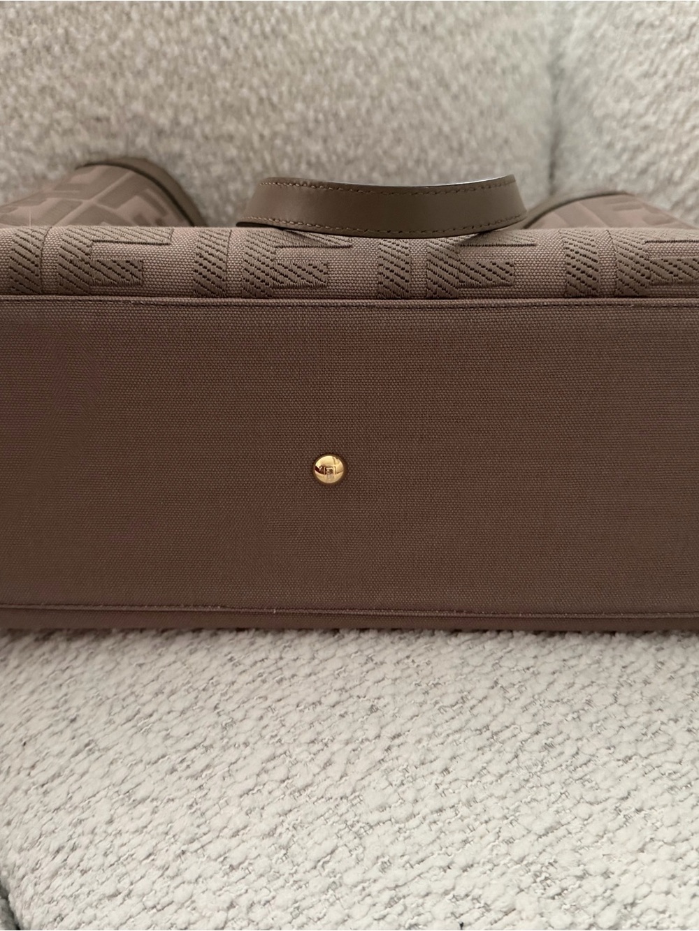 Fendi Brown Zucca Monogram Tote with Gold-Tone Hardware - Picture 12 of 15